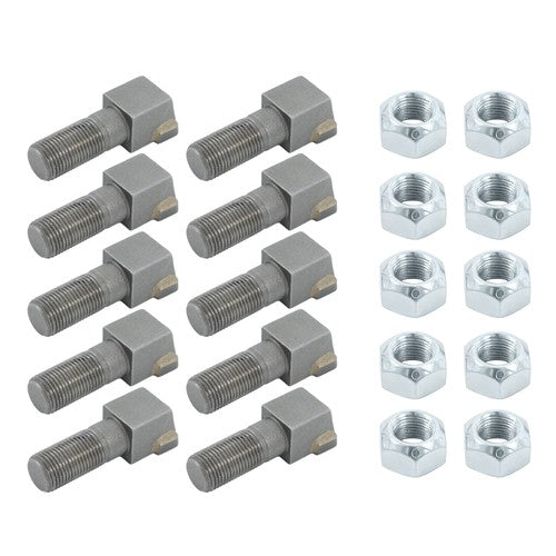 Solid Spare 10x Threaded Stump Grinder Teeth 2-1/2" Fit for Bradco Shaver Ashland Baumaligh