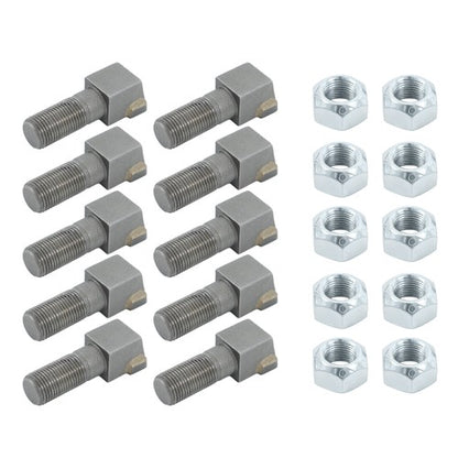 Solid Spare 10x Threaded Stump Grinder Teeth 2-1/2" Fit for Bradco Shaver Ashland Baumaligh