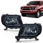 Solid Spare Fit For 2005-2011 Toyota Tacoma Smoke Lens Black Housing Headlights w/LED DRL