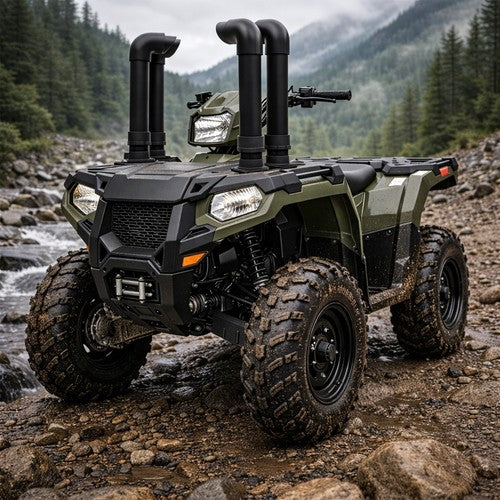 Solid Spare (4) Black Snorkel Kits For Polaris Sportsman 400 500 600 700 800 1994-2014