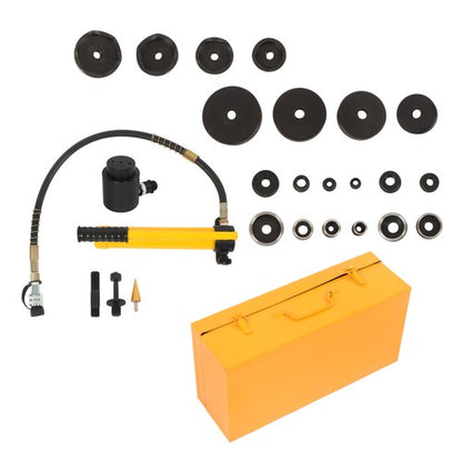 Solid Spare 15 Ton 1/2" to 4" Hydraulic Punch Driver Kit Manual Hole Knockout Puncher Tool