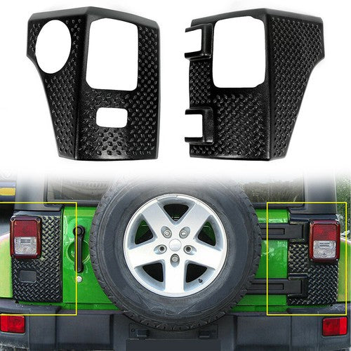 Solid Spare Rear Corner Guards Body Armor Kit Tail light Cover for Jeep Wrangler JK 07-18