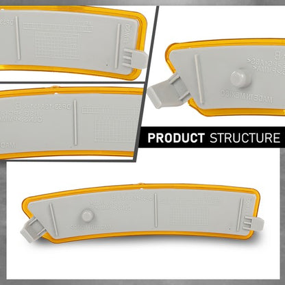 Solid Spare Fit For 13-16 Lincoln MKZ Front Bumper Reflector Side Marker Light Lamp Right