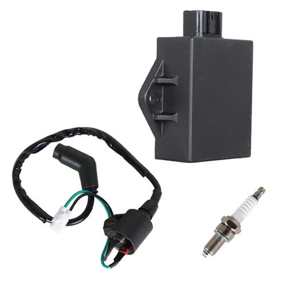 Solid Spare For Polaris CDI BOX Ignition Coil and Spark Plug Sportsman HAWKEYE 300 2008-11