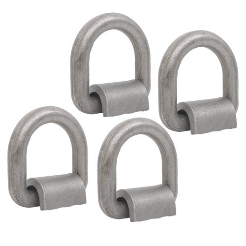 Solid Spare 4 Pack 3/4" Weld On Forged D Ring with Welding Clip 26,500lbs Fracture Strength