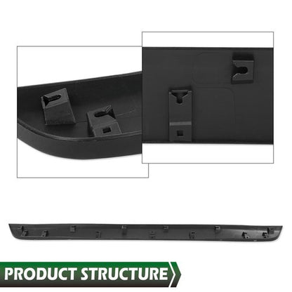 Solid Spare Fit For 2019-2022 Toyota RAV4 Black Molding Tailgate Liftgate Finish Trim