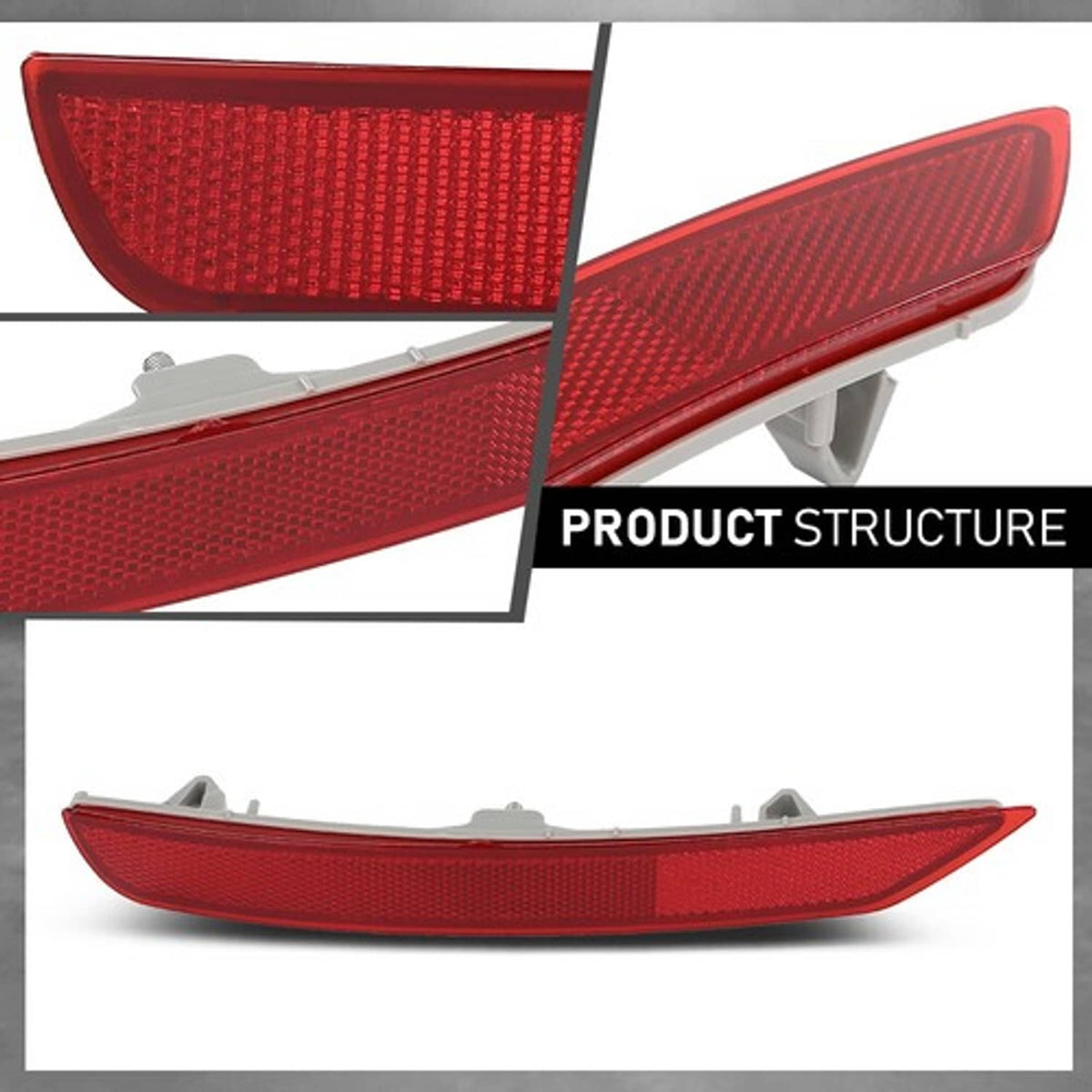 Solid Spare Rear Bumper Reflector Light Left Side Red Fit For 2009-2018 Subaru Forester