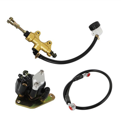 Solid Spare For Yamaha Blaster 200 YFS200 ATV Rear Brake Master Cylinder Caliper & Hose Assy