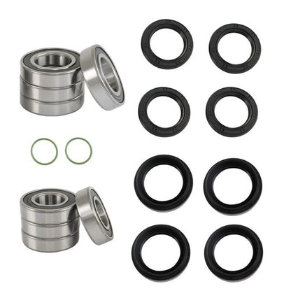 Solid Spare Fit For Yamaha Rhino 450 660 700 2011 New Front Rear Wheel Bearings Seals Kits