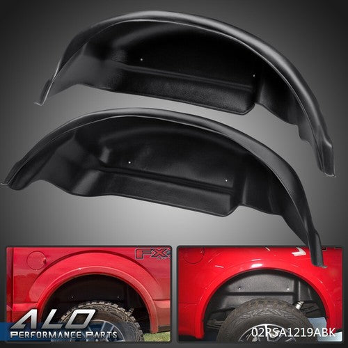Solid Spare Fit For 15-20 Ford F-150 Rear Wheel Well Guards Inner Fender Mud Flaps 2pcs