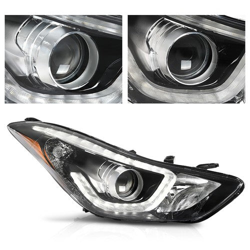 Solid Spare Fit For 14-16 Hyundai Elantra LED Projector Headlight Limited Right Passenger