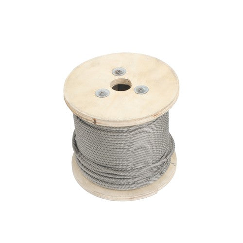 Solid Spare 3/16" 7x19 Stainless Steel Cable - 250FT T304 Wire Rope 3700lb Fracture Strength