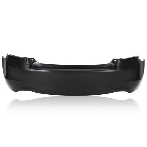 Solid Spare Fit For 2008-2012 Honda Accord 6-Cylinder Dual Exhaust Rear Bumper Cover Black