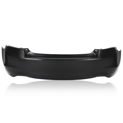 Solid Spare Fit For 2008-2012 Honda Accord 6-Cylinder Dual Exhaust Rear Bumper Cover Black