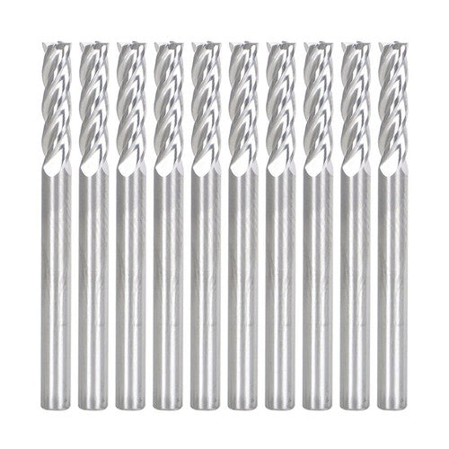 Solid Spare 10 PCS 1/8" Diameter 4 Flute 1-1/2" Overall Length Carbide Square End Mill USA