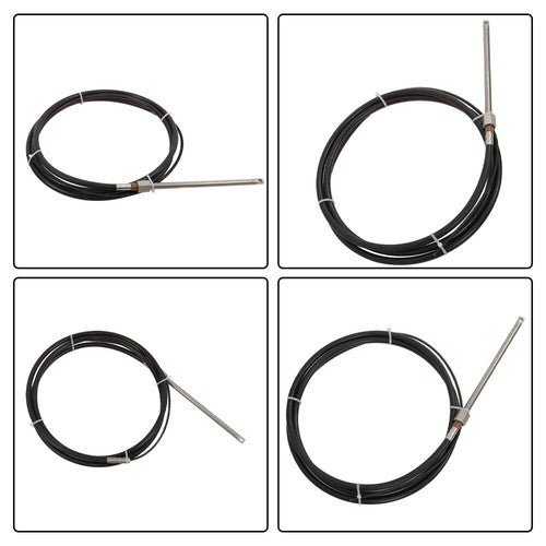 Solid Spare 12 Feet Boat Rotary Steering System Outboard Marine With 12' Steering Cable Kit