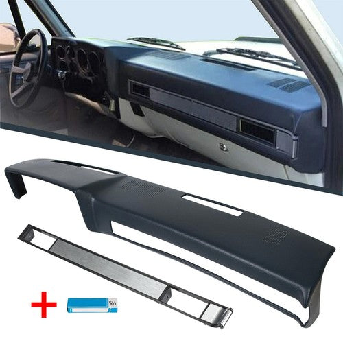 Solid Spare DARKB Dashboard Cover Fits GMC Chevrolet Trucks SUV Pickup & Dash AC Vent Plate