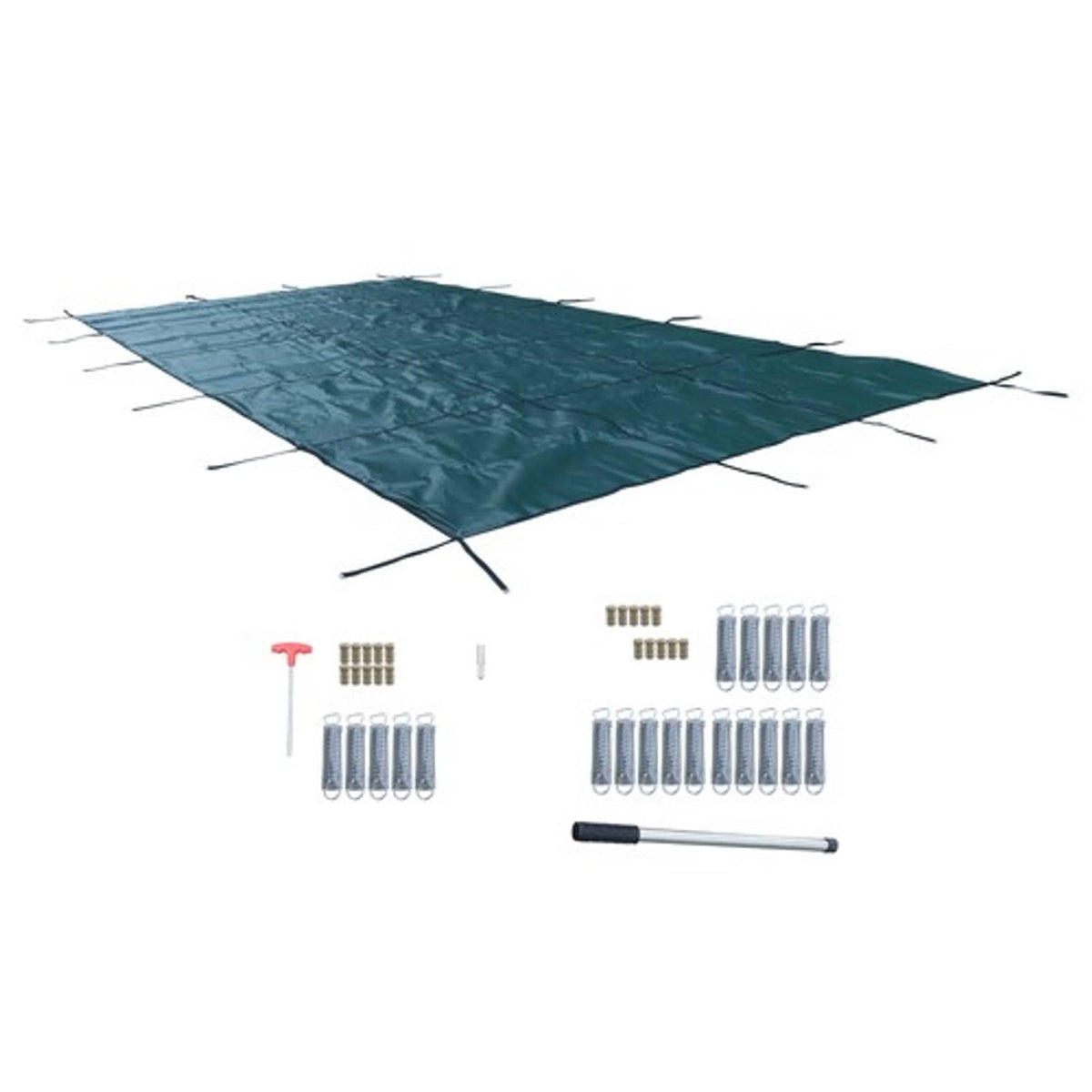 Solid Spare Rectangular Winter Pool Cover Inground Pool Safety Cover Green Fit 12x24ft Pools