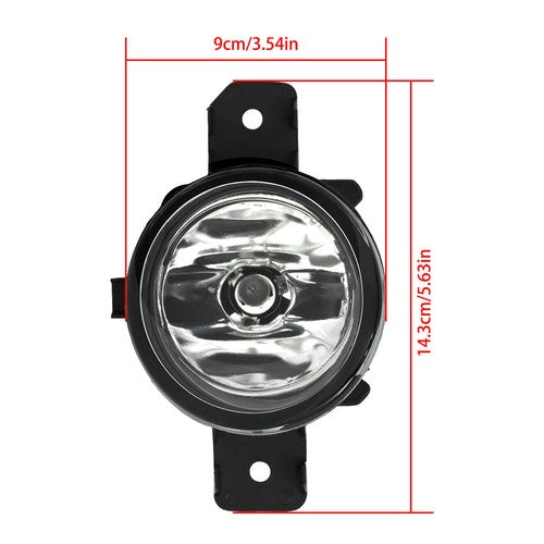 Solid Spare Set of 2 Clear Lens Fog Light For Nissan Altima 2007-15 LH & RH w/ Bulbs Halogen