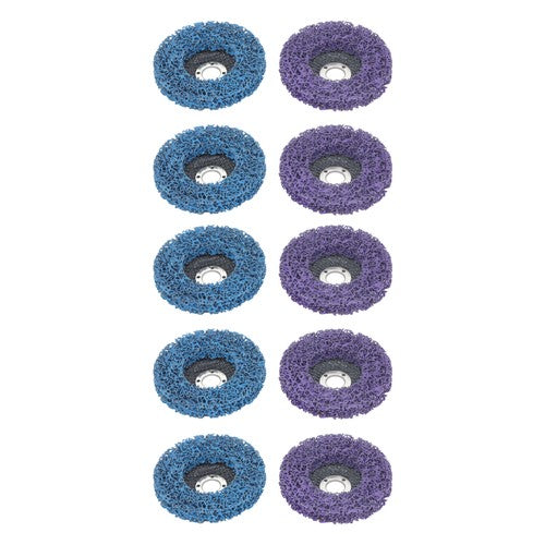 Solid Spare 10 Pack of 4' x 5/8' (5 pieces each in purple and blue) Diamond Discs