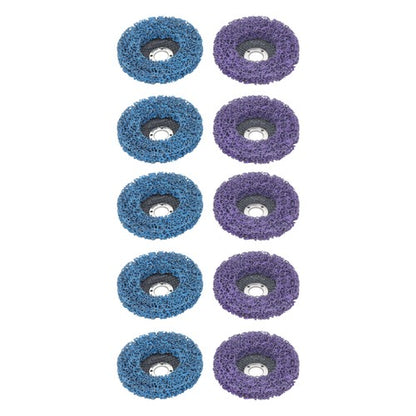 Solid Spare 10 Pack of 4' x 5/8' (5 pieces each in purple and blue) Diamond Discs