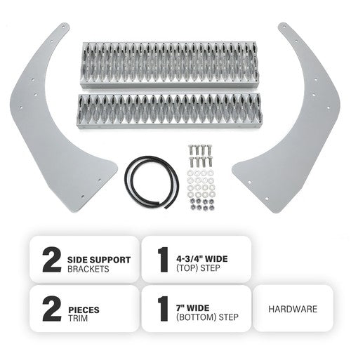 Solid Spare 26" Fuel Tank Step Support Bracket Kit Heavy Duty Top Bottom For Peterbilt 379