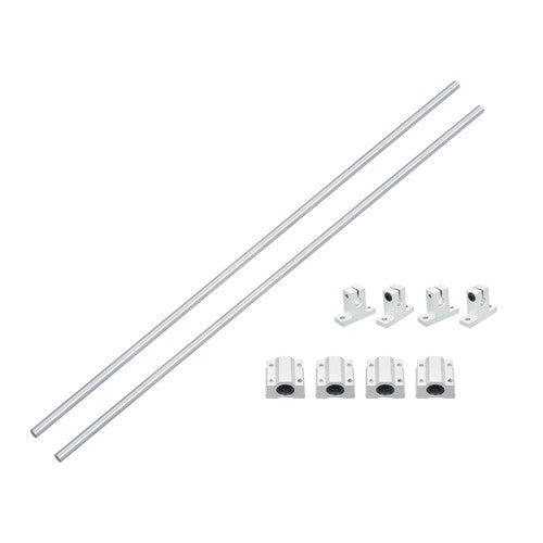 Solid Spare 8mm × 500mm 2Pcs Linear Motion Rail Shaft w/ 4 SCS8UU Bearing & SK8 Rail Support