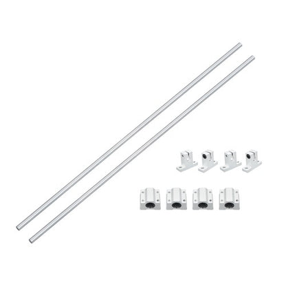 Solid Spare 8mm × 500mm 2Pcs Linear Motion Rail Shaft w/ 4 SCS8UU Bearing & SK8 Rail Support