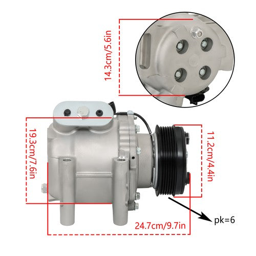 Solid Spare 275517 AC A/C Compressor with Clutch For Chevrolet Trailblazer 2002 03-09 254427