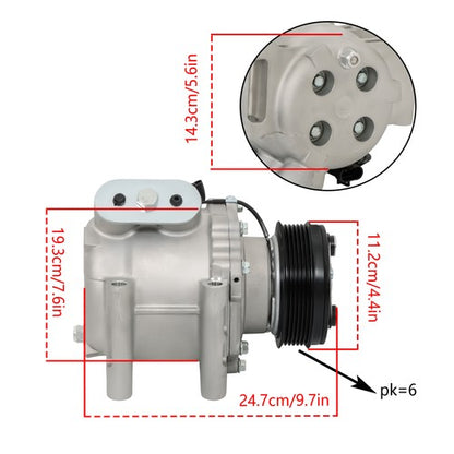 Solid Spare 275517 AC A/C Compressor with Clutch For Chevrolet Trailblazer 2002 03-09 254427