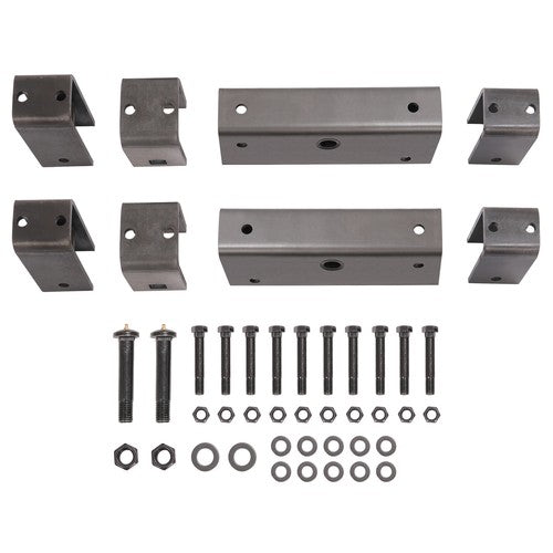 Solid Spare Steel Tandem Axle Slipper Spring Trailer Hanger Kit For 2" wide slipper spring
