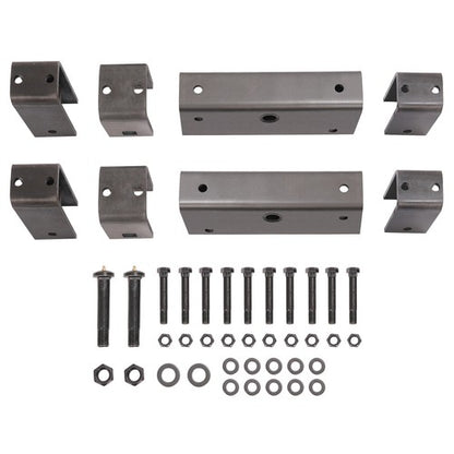 Solid Spare Steel Tandem Axle Slipper Spring Trailer Hanger Kit For 2" wide slipper spring