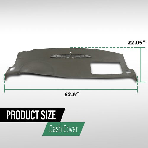 Solid Spare Fit For 07-14 Avalanche Suburban Tahoe Yukon TPE Dashboard Dash Cover Cap Gray