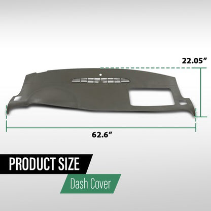 Solid Spare Fit For 07-14 Avalanche Suburban Tahoe Yukon TPE Dashboard Dash Cover Cap Gray