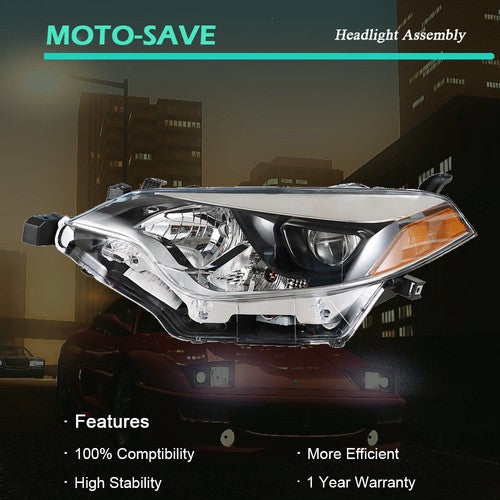 Solid Spare Headlight Headlamps Assembly Fit For Toyota Corolla 2014-2016 LH Side Clear Lens