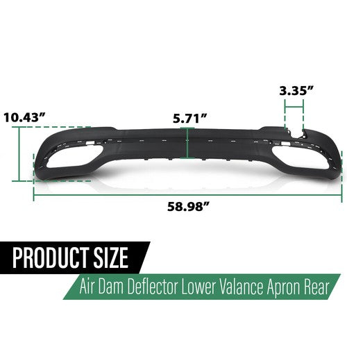 Solid Spare Rear Lower Valance Fit For 2014-2016 Mercedes Benz E-Class with AMG Package