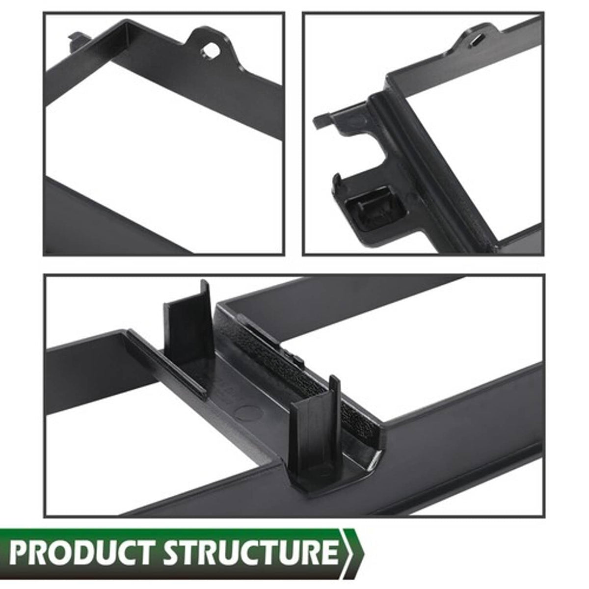 Solid Spare Fit For 2018-2020 Ford F-150 Front Bumper Center Cover Insert Trim Panel Black