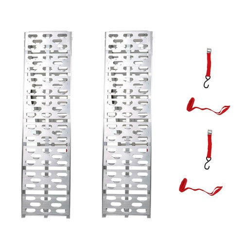 Solid Spare 2pcs ATV UTV 7.5' Aluminum Folding Loading Ramps For Truck Motorcycle Lawn Mower