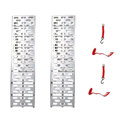 Solid Spare 2pcs ATV UTV 7.5' Aluminum Folding Loading Ramps For Truck Motorcycle Lawn Mower