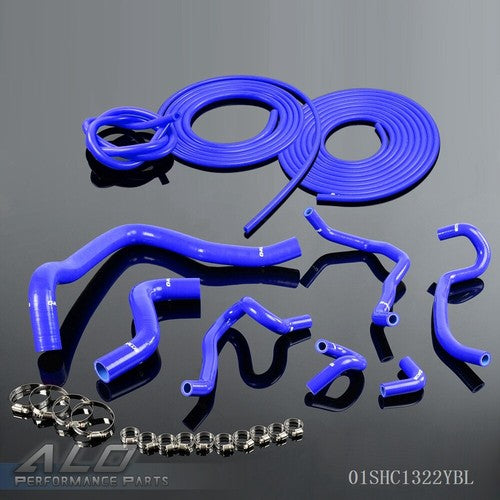 Solid Spare Fit For 97-01 Honda Accord SIR/-T CF4/CL1 Blue Silicone Hose+Vacuum Hose Kit