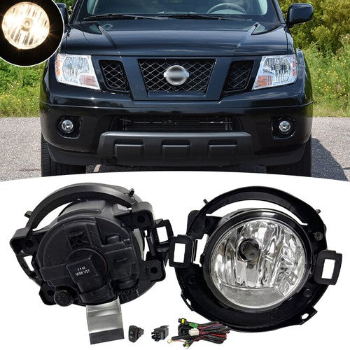 Fog Lights W/Bracket + Harness + Clip Fit Nissan Frontier 10-19 & Xterra 05-15