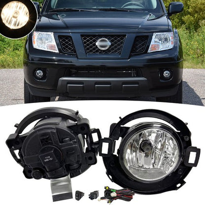 Fog Lights W/Bracket + Harness + Clip Fit Nissan Frontier 10-19 & Xterra 05-15