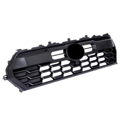 Solid Spare Front Upper Grille Grill W/Camera Hole Black Plastic For Toyota Tacoma 2024-2025
