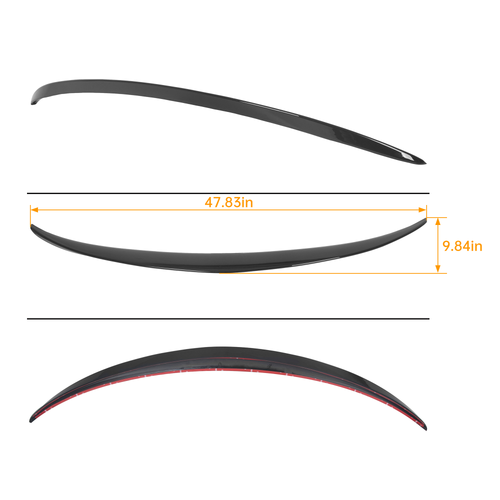 Solid Spare Glossy Trunk Spoiler Lip For Mercedes C-Class W205 15-2022 C300/C63/C43 AMG