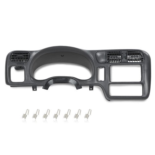 Solid Spare Double Din Dash Radio Cluster Bezel Gray Fit For 98-05 S10 Blazer Jimmy Sonoma