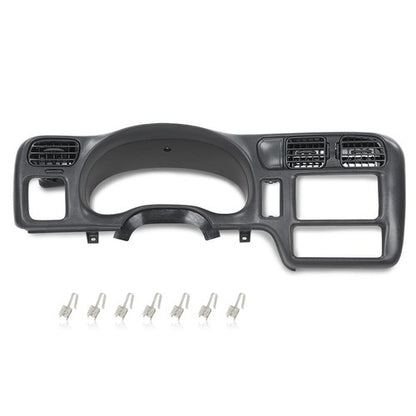 Solid Spare Double Din Dash Radio Cluster Bezel Gray Fit For 98-05 S10 Blazer Jimmy Sonoma