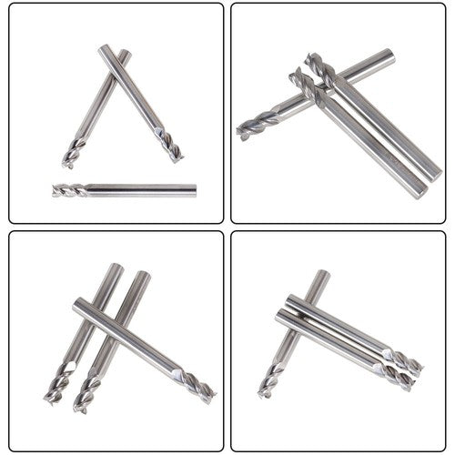 Solid Spare 3 Pcs 1/4" NEW Alu-Power 3 Flute Regular Carbide End Mill For Aluminum