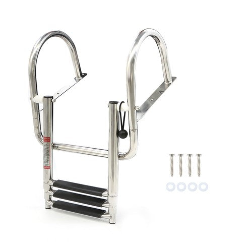Solid Spare 3-Step Stainless Steel Ship Ladder With Handrails For Marine Yacht Swimming Pool