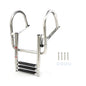 Solid Spare 3-Step Stainless Steel Ship Ladder With Handrails For Marine Yacht Swimming Pool