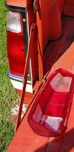 Solid Spare For 1972-1980 Dodge Truck / Plymouth Power Wagon Tail Light Lens Only Pair LH RH